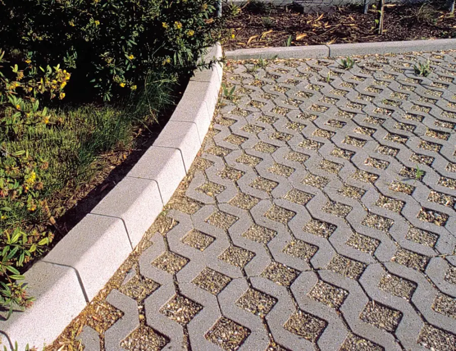 Grass paver parking
