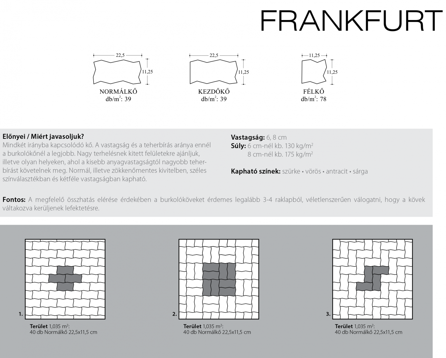 Frankfurt technikai információi